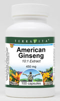 Terravita American Ginseng 10:1 450 mg - 300 Capsules