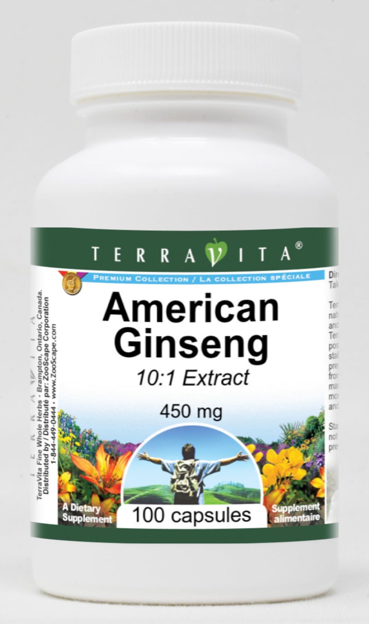 Terravita American Ginseng 10:1 450 mg - 300 Capsules