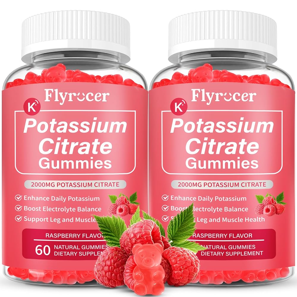 Flyrocer Potassium Gummies for Adults Men & Women