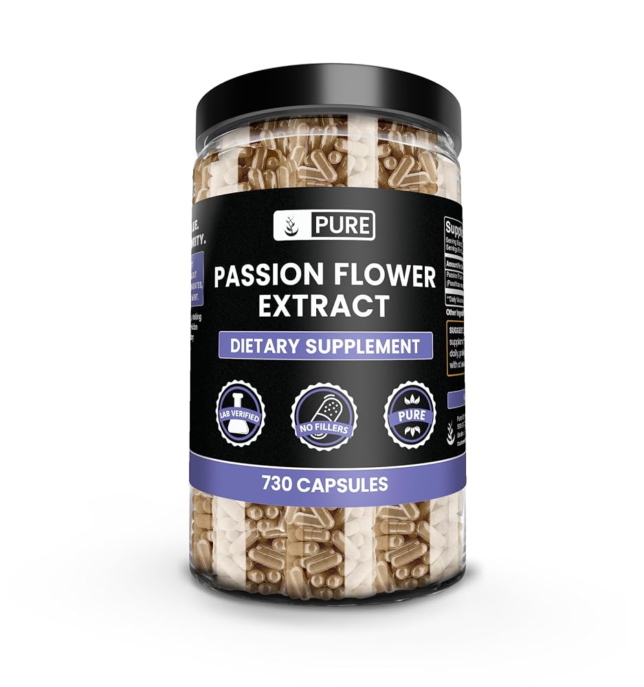 PURE ORIGINAL INGREDIENTS Passion Flower Extract - 730 Capsules