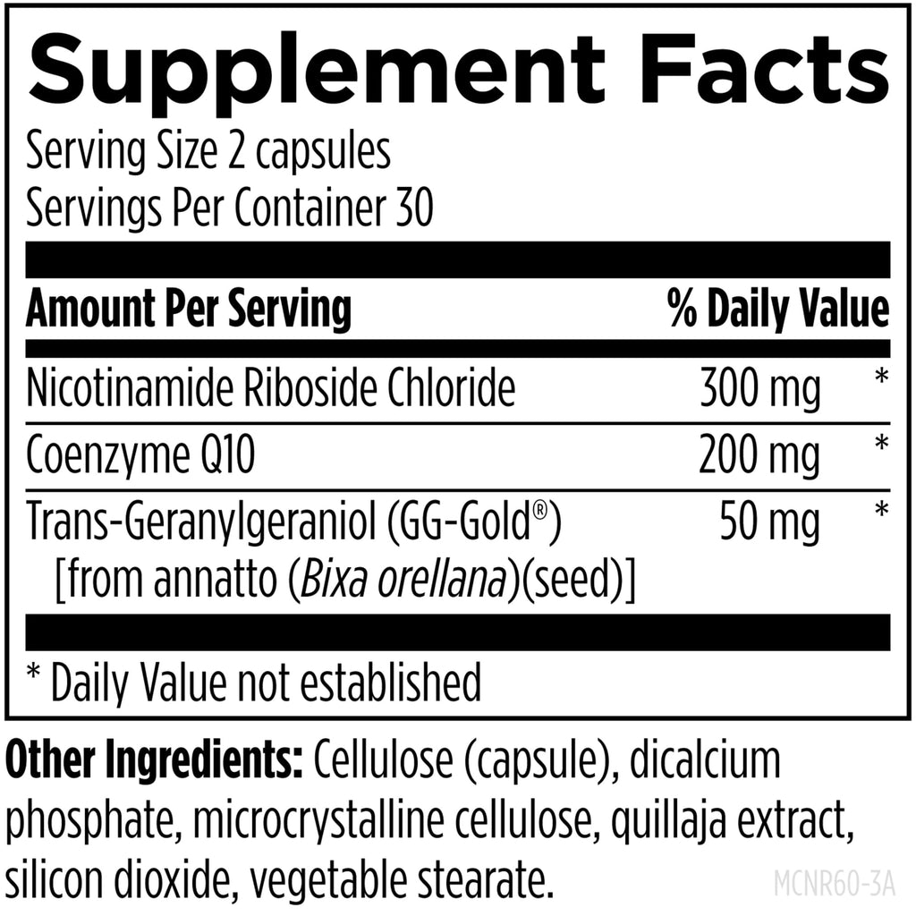 Designs for Health Mito-NR NAD Supplement with CoQ10 - 60 Capsules - image 3