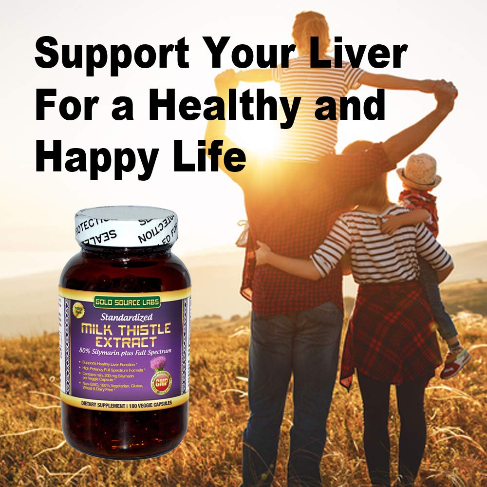 Gold Source Labs Organic Milk Thistle Capsules Liver Support - 180 Capsules - image 4