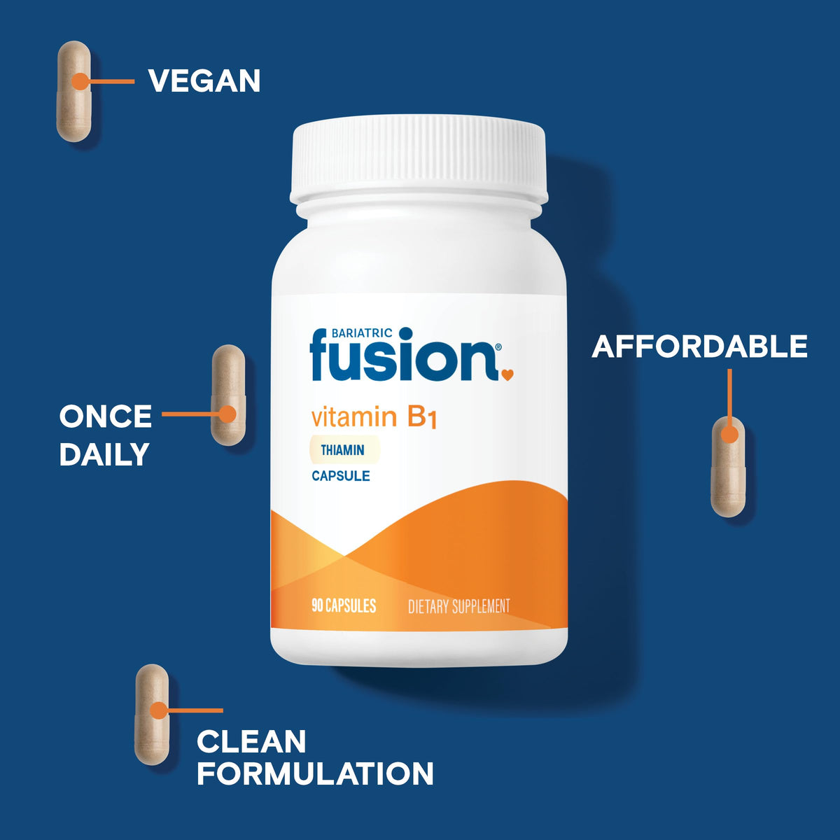 Bariatric Fusion Vitamin B1 Thiamine 100mg - 90 Capsules - image 3