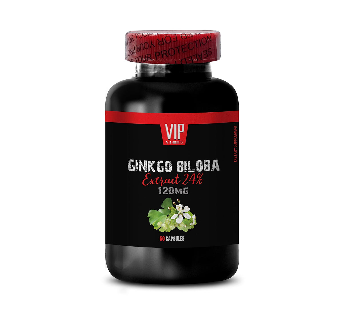 VIP Vitamins Ginkgo Biloba 120mg Brain Supplement - 60 Capsules - image 2
