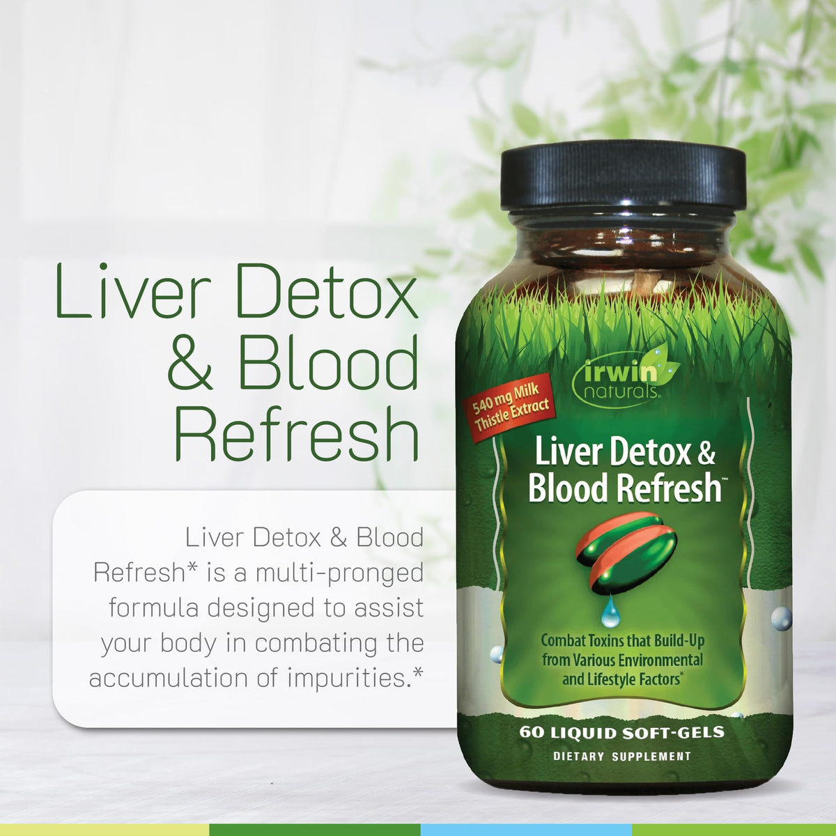 Irwin Naturals Liver Detox & Blood Refresh with Milk Thistle - 60 Softgels - image 5