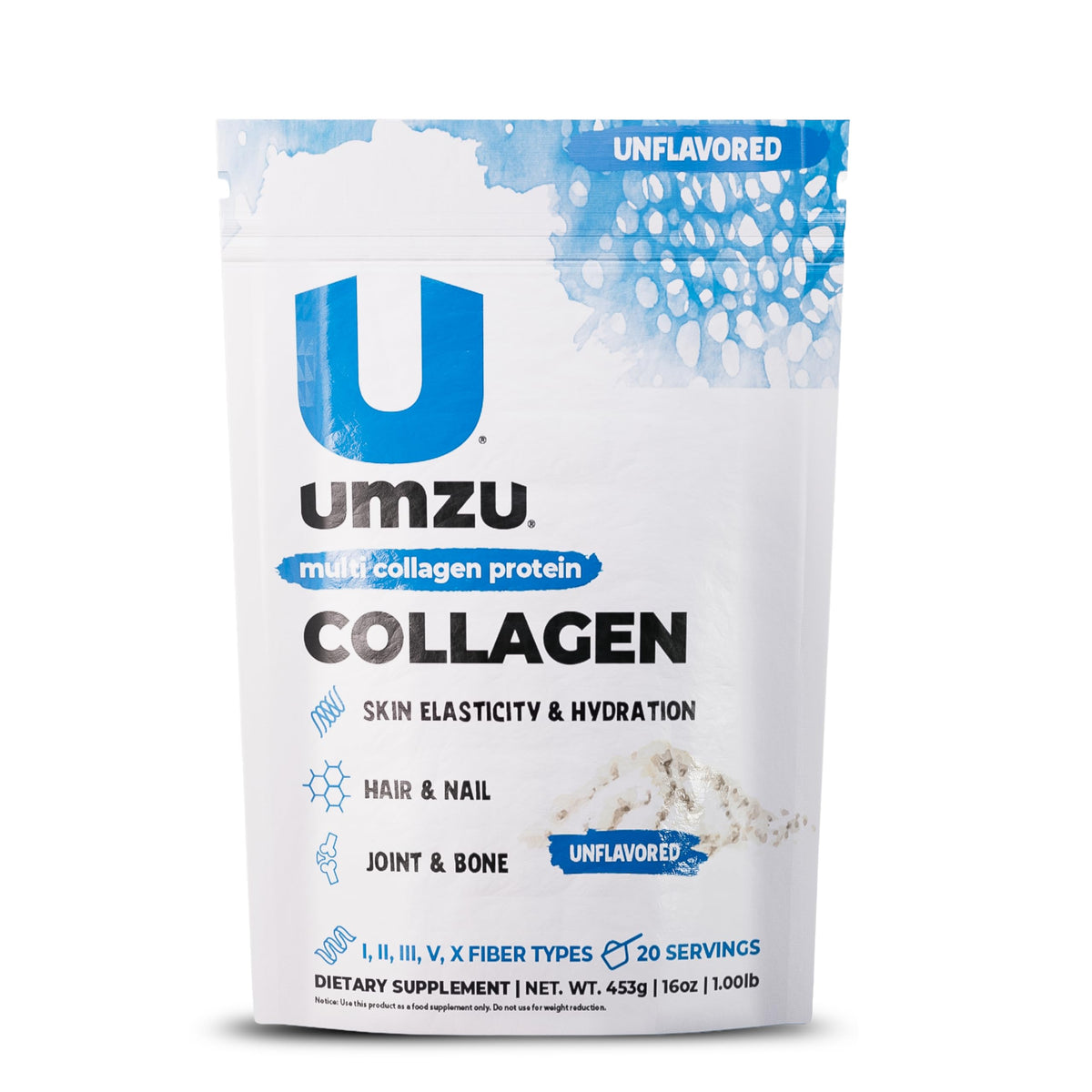 UMZU zuCollagen Collagen Peptides Powder Unflavored - 1.04 lb