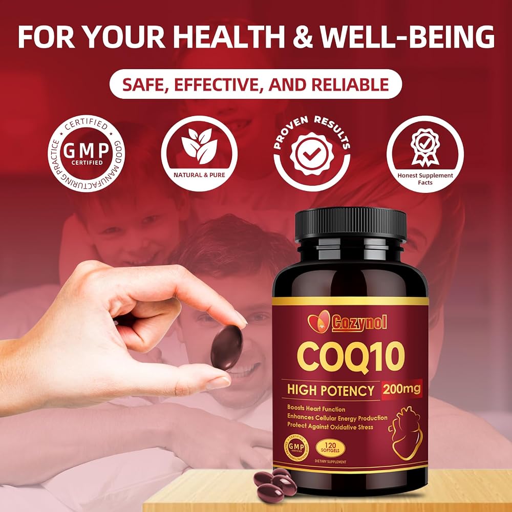 Cozynol CoQ10 200mg Softgels with PQQ & Omega-3 - 120 Count - image 7