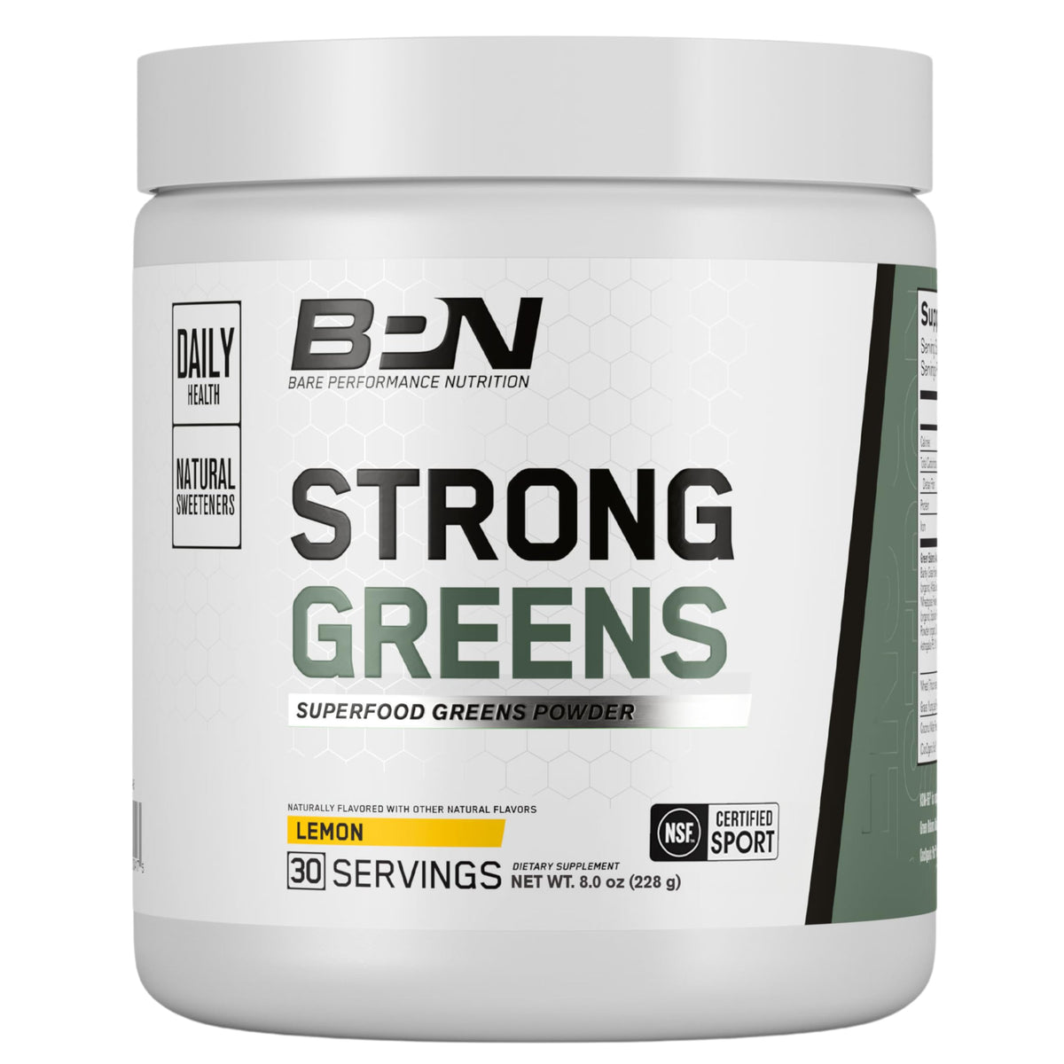 BARE PERFORMANCE NUTRITION Strong Greens Superfood Powder - 30 Servings