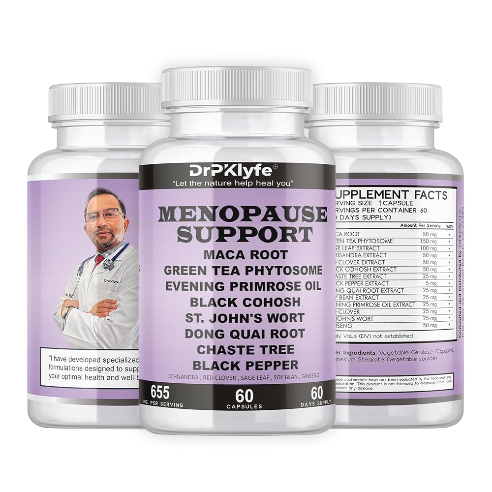 DrPKLyfe Menopause Support Capsules 655mg - 60 Count