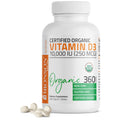 Bronson Vitamin D3 10,000 IU USDA Organic - 360 Tablets
