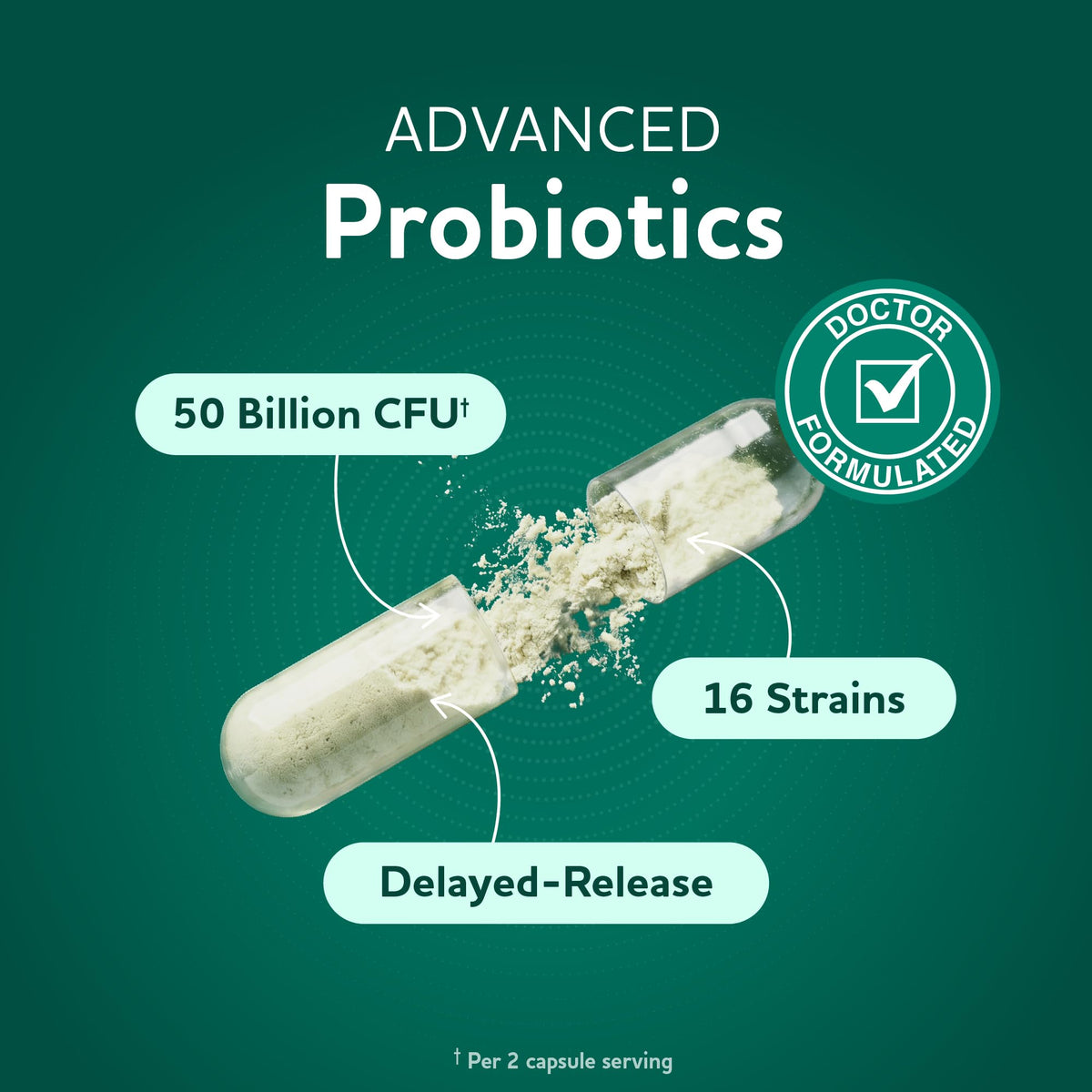 MAV NUTRITION Prebiotics and Probiotics 50 Billion CFU - 60 Capsules - image 2