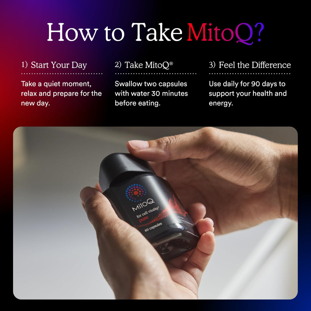 MitoQ Pure Advanced Mitochondria Supplement Superior Bioavailability