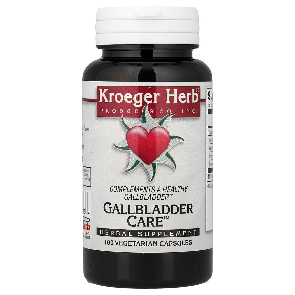 Kroeger Herb Gallbladder Care Vegetarian Capsules - 100 Count