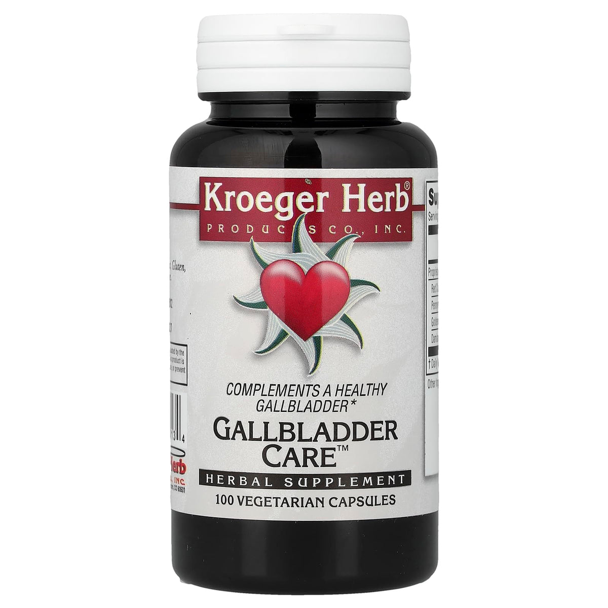Kroeger Herb Gallbladder Care Vegetarian Capsules - 100 Count