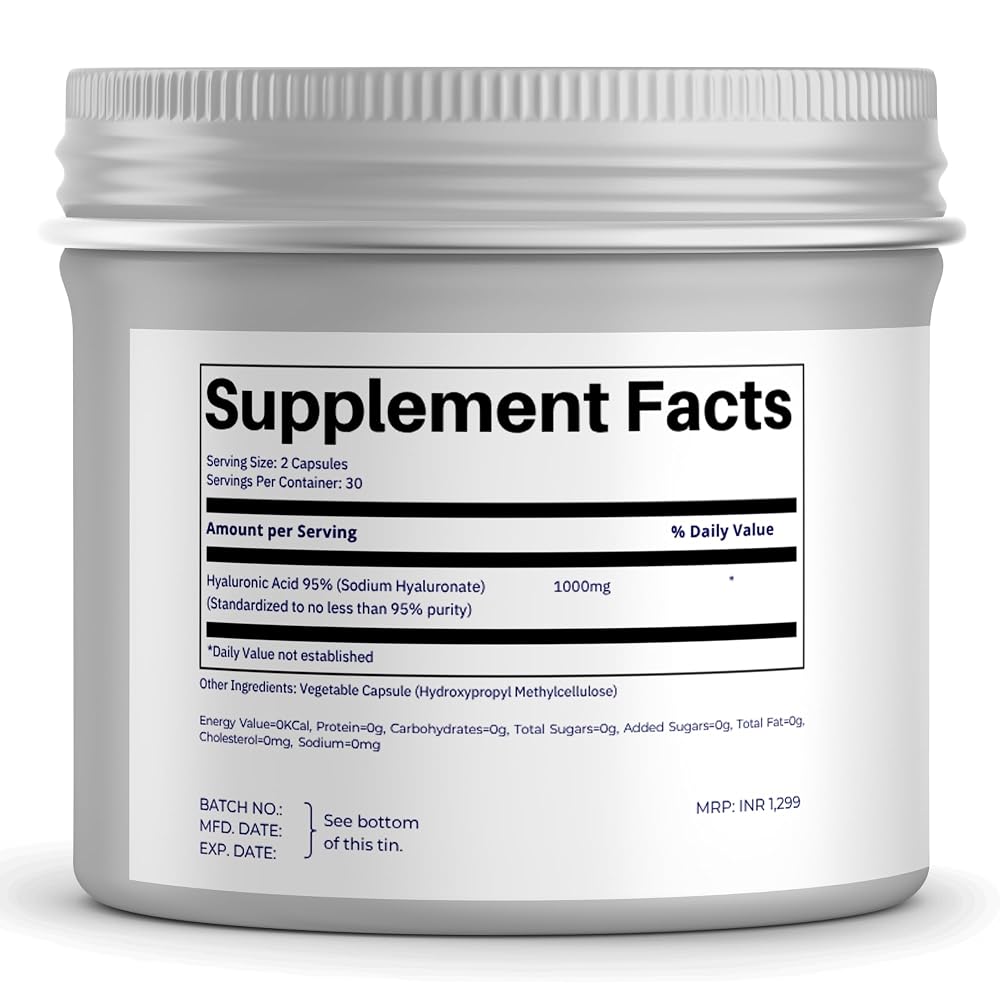 FOLIUS LABS Hyaluronic Acid 500mg - 60 Capsules - image 2