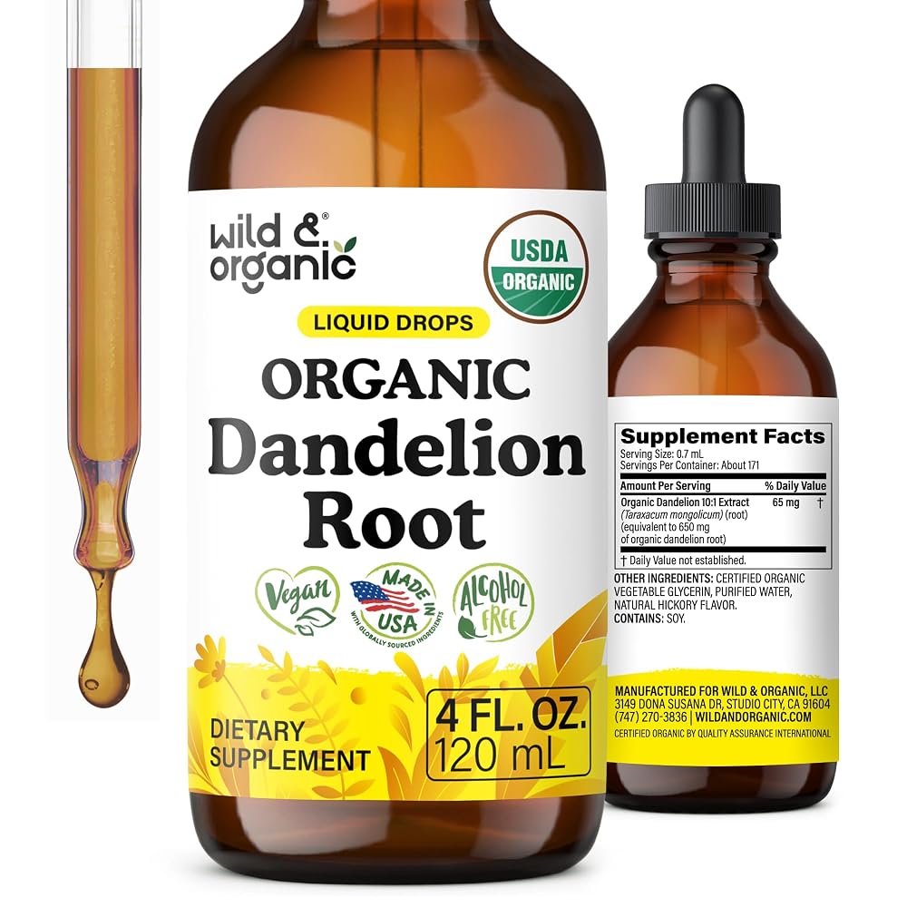 Wild & Organic Organic Dandelion Root Liquid Extract - Dandelion Root