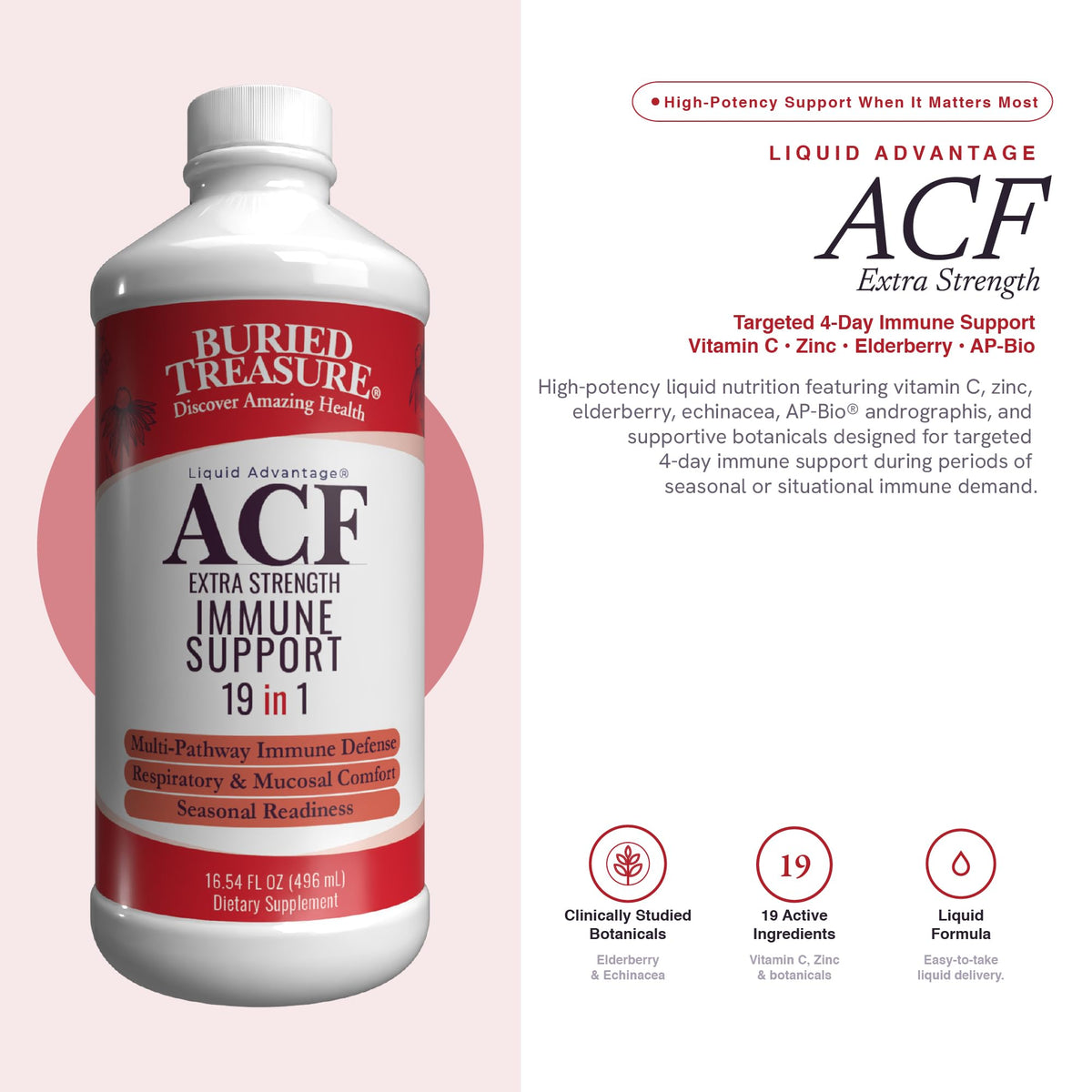 Buried Treasure ACF Extra Strength Liquid Immune Support - 16 fl oz - image 5