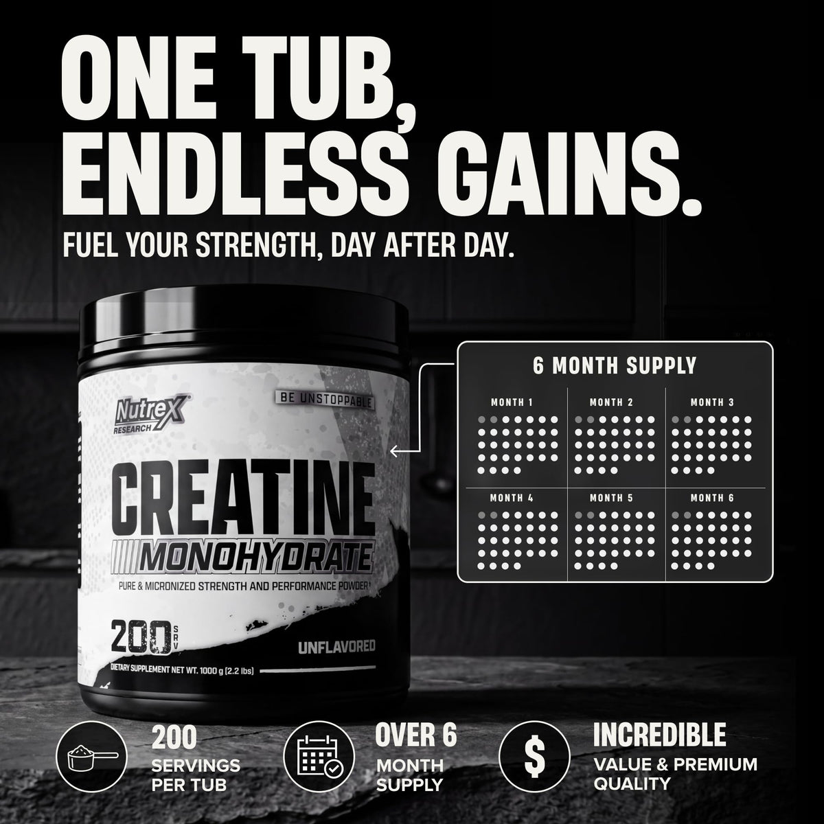Nutrex Research Micronized Creatine Monohydrate Powder - 200 Servings - image 3
