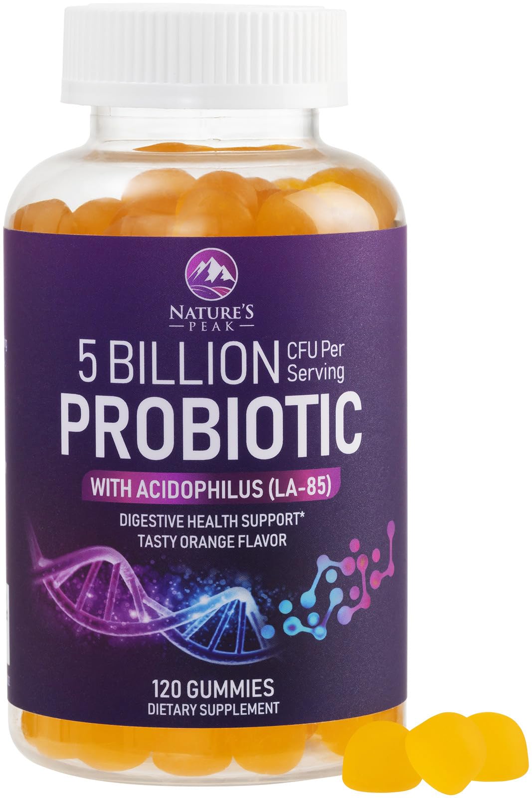 Nature's Peak Probiotic Gummies - 5 Billion CFU - Advanced Probiotics