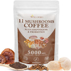 OLOBIO 11 Mushroom Coffee Powder for Focus & Energy - 5.3 oz