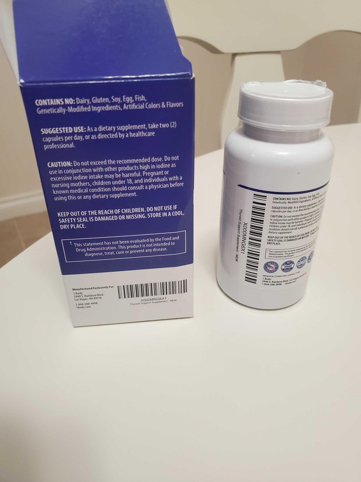 1 Body Thyroid Support Supplement