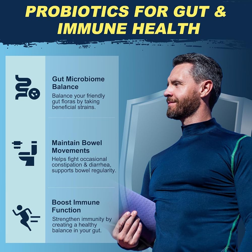 DRFOSTER Probiotics for Men Digestive Health 120 Billion CFU - 90 Capsules - image 3
