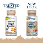 SOLARAY Fermented Royal Agaricus Mushroom 500 mg - 60 Vegetarian Capsules - image 2