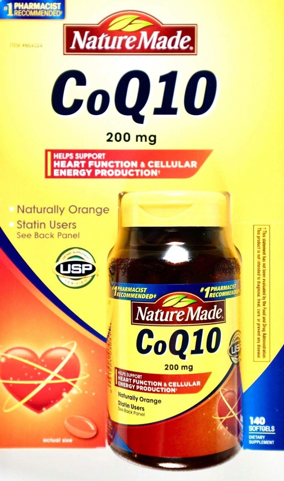 Nature Made CoQ10 200 mg Heart Support - 140 Softgels