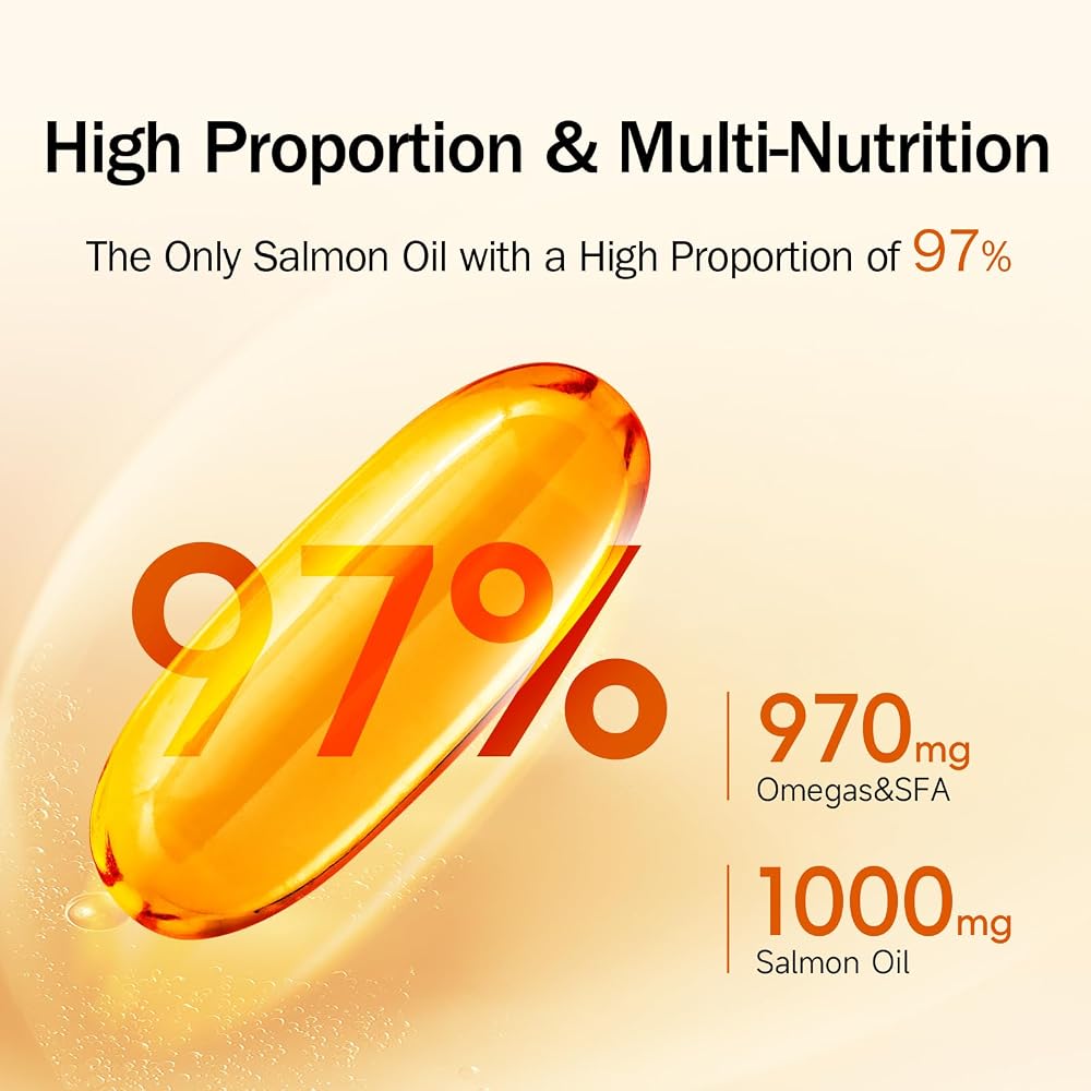 NYO3 97% Salmon Oil 1000mg Omega 3-6-9-11 - 30 Softgels - image 5