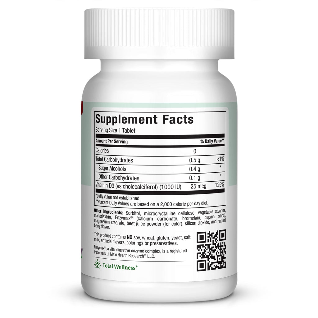 Maxi Health Vitamin D3 1000 IU Chewables - 100 Count - image 2
