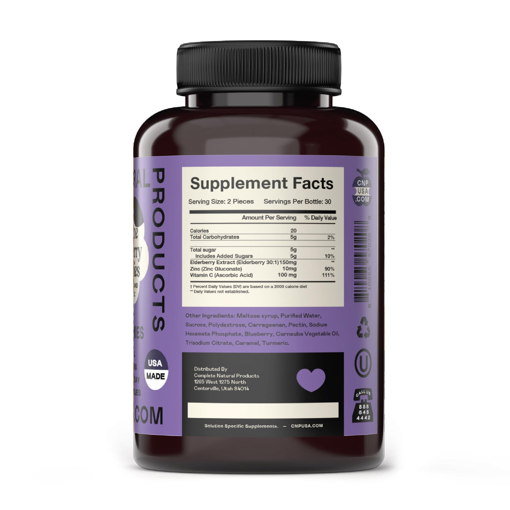 Complete Natural Products Elderberry Gummies with Zinc & Vitamin C - 60 Count - image 2