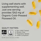 Sports Research Organic Flaxseed Oil 1242mg - 200 Softgels - image 4