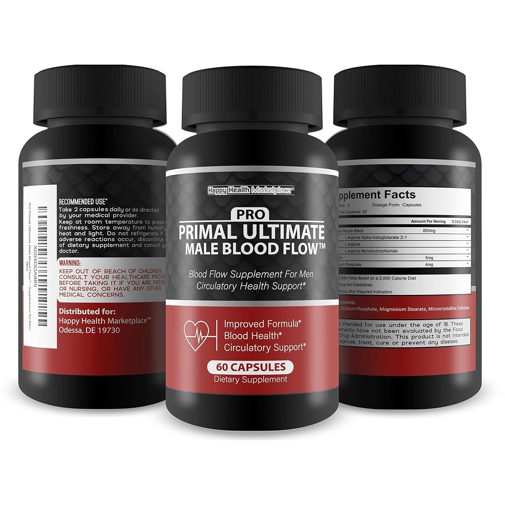 Happy Health Marketplace Pro Primal Ultimate Male Blood Flow - 60 Capsules - image 4