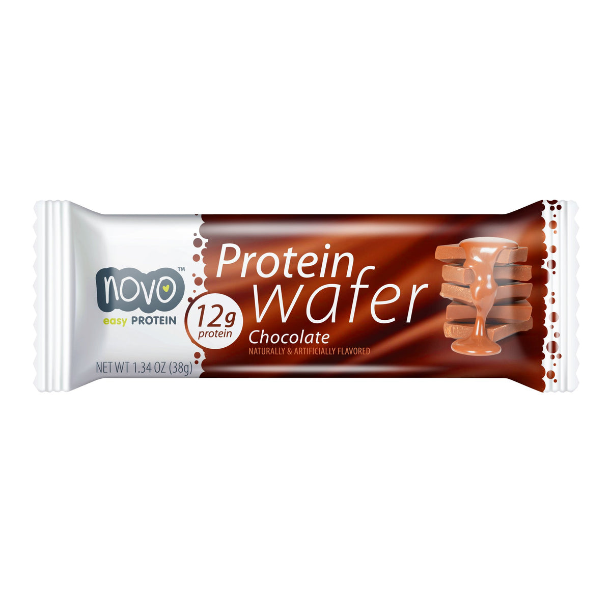 SNOVO Novo Protein Energy Wafer Bar Chocolate - 12 Pack - image 4