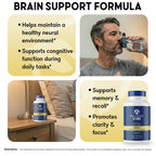 Balanced Vibe Brain Supplement 8 in 1 with Lion's Mane - 90 Capsules - image 2