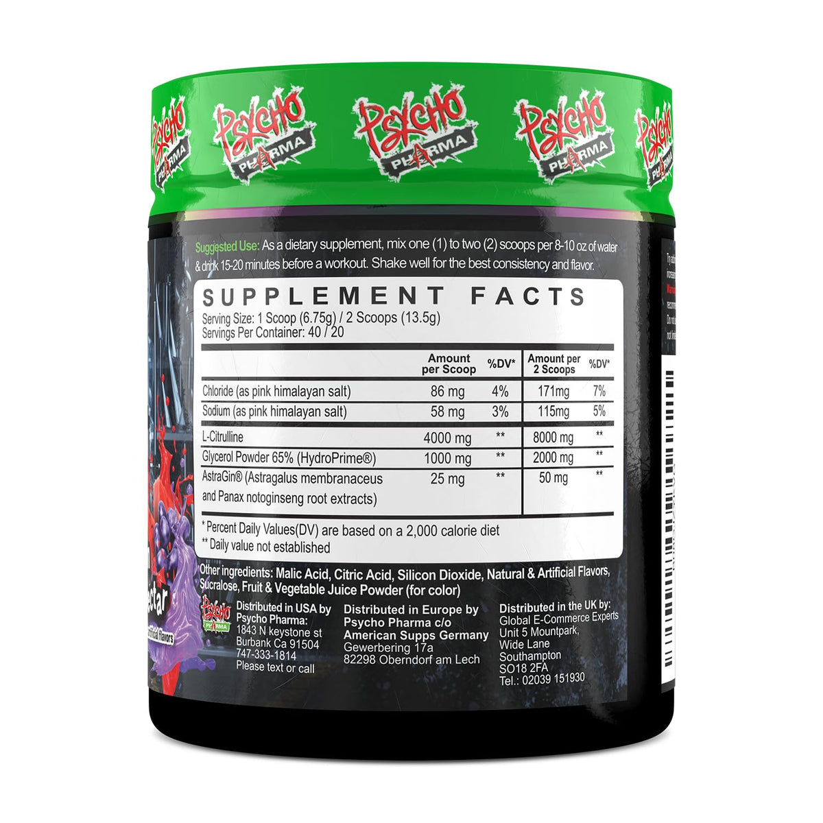 Psycho Pharma EDGE PUMP Nitric Oxide Booster Powder - 9.38 oz - image 2