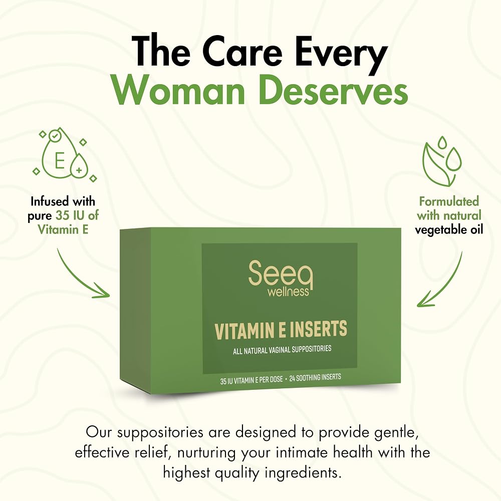 Seeq Wellness Vitamin E Suppositories for Vaginal Dryness - 24 Count - image 3