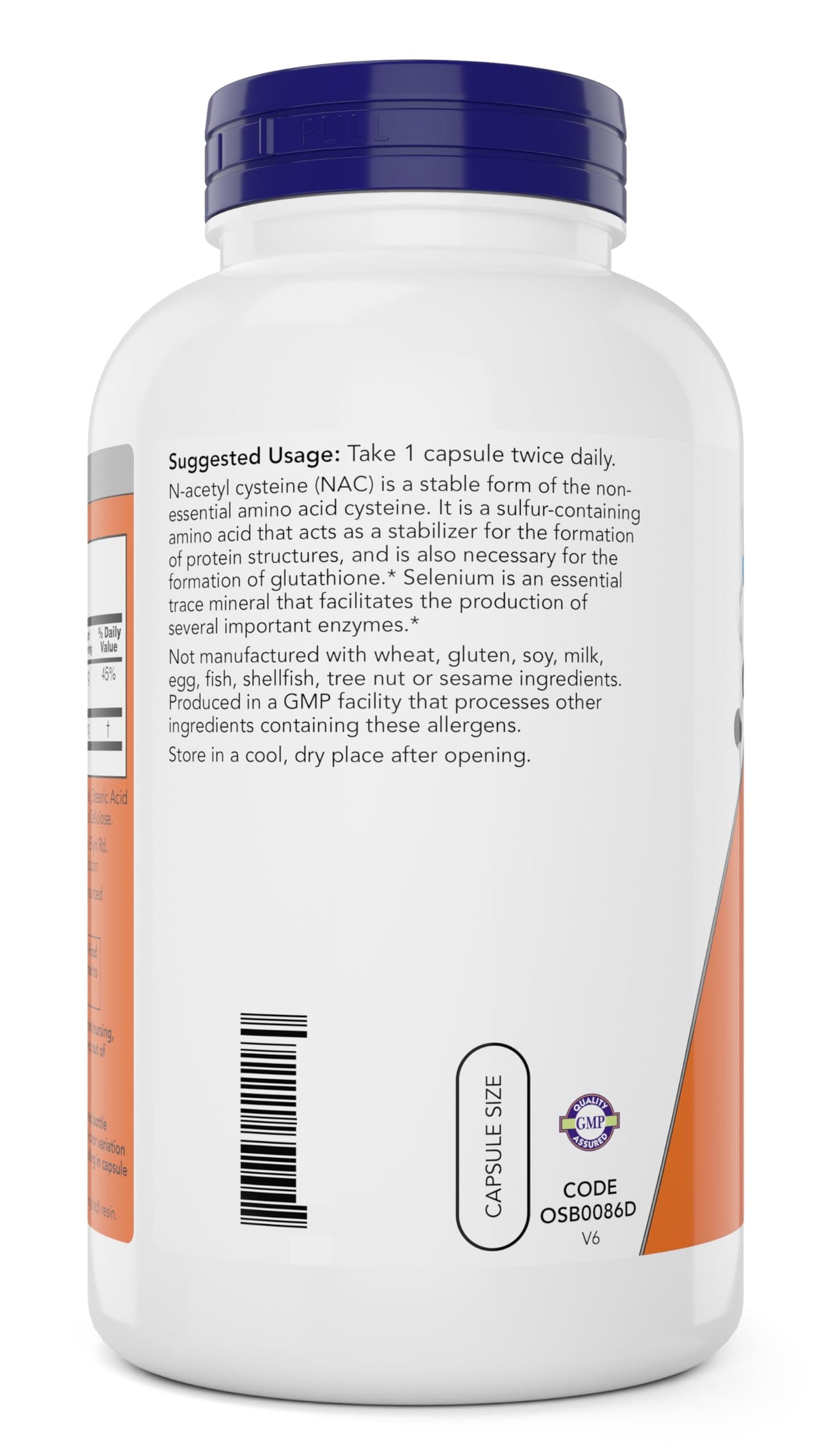 NOW Foods NAC 600 mg N-Acetyl Cysteine with Selenium - 400 Capsules - image 3