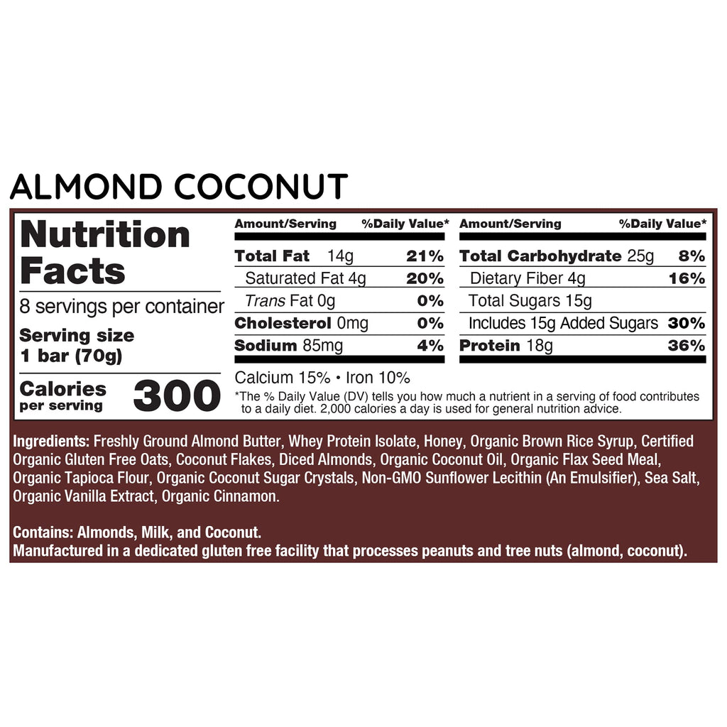 G2G Protein Bar Almond Coconut Gluten-Free - 8 Count - image 3