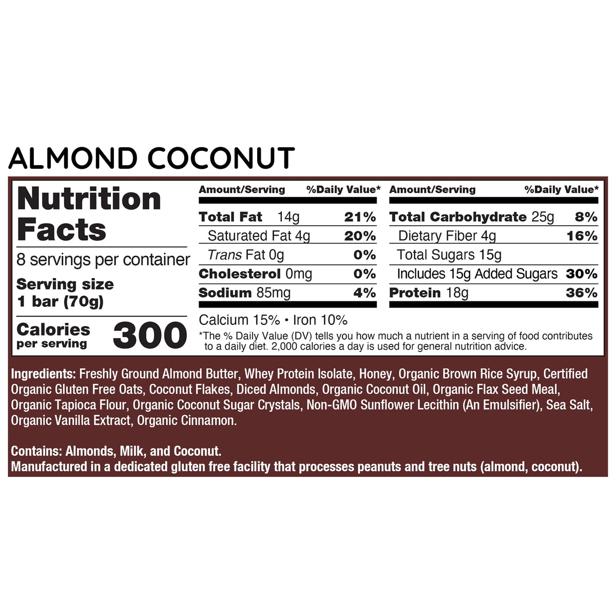 G2G Protein Bar Almond Coconut Gluten-Free - 8 Count - image 3
