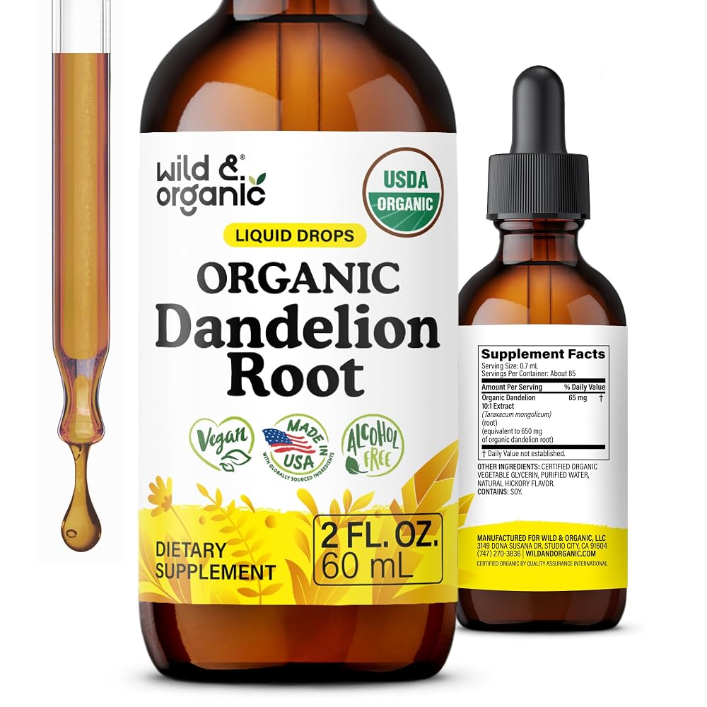 Wild & Organic Organic Dandelion Root Liquid Extract - Dandelion Root