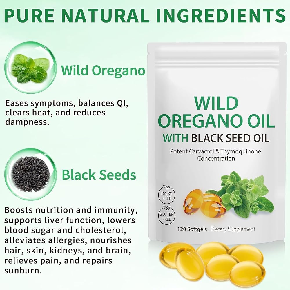 Beyxdu Oil of Oregano Softgels Per Serving 240 Count