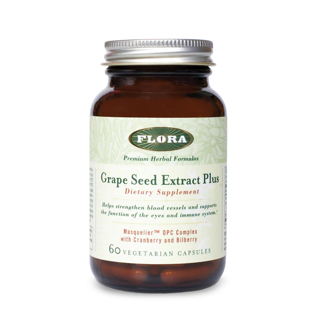 Flora Grape Seed Extract Plus OPC Complex with Bilberry - 60 Vegetarian Capsules
