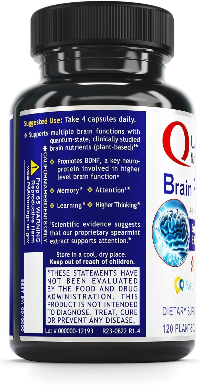 Quantum Nutrition Labs Brain Prodigy Memory Support - 120 Vegetarian Capsules - image 3