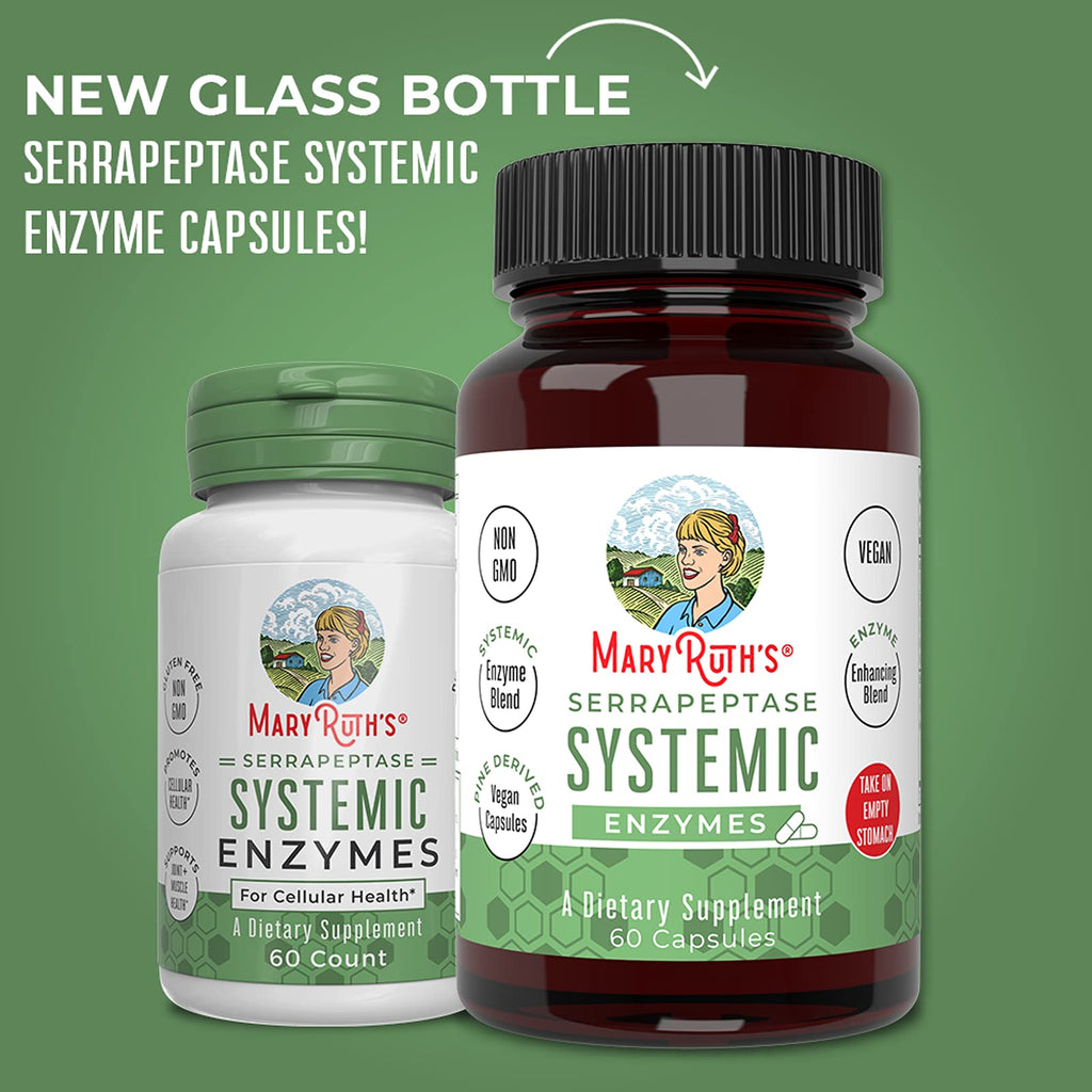 MaryRuth's Serrapeptase Enzymes Vegan Capsules - 60 Count - image 3