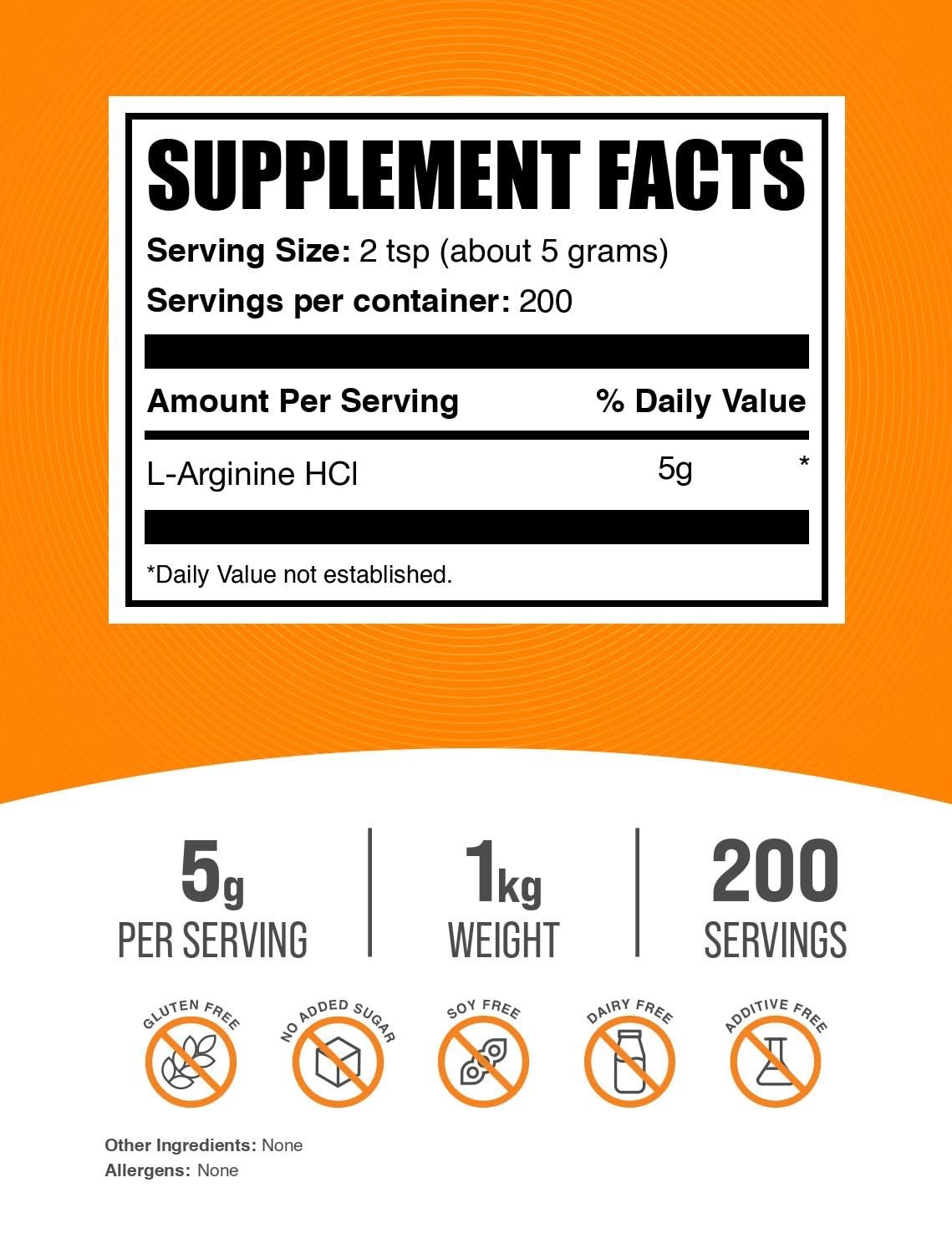 BulkSupplements.com L-Arginine HCL Powder
