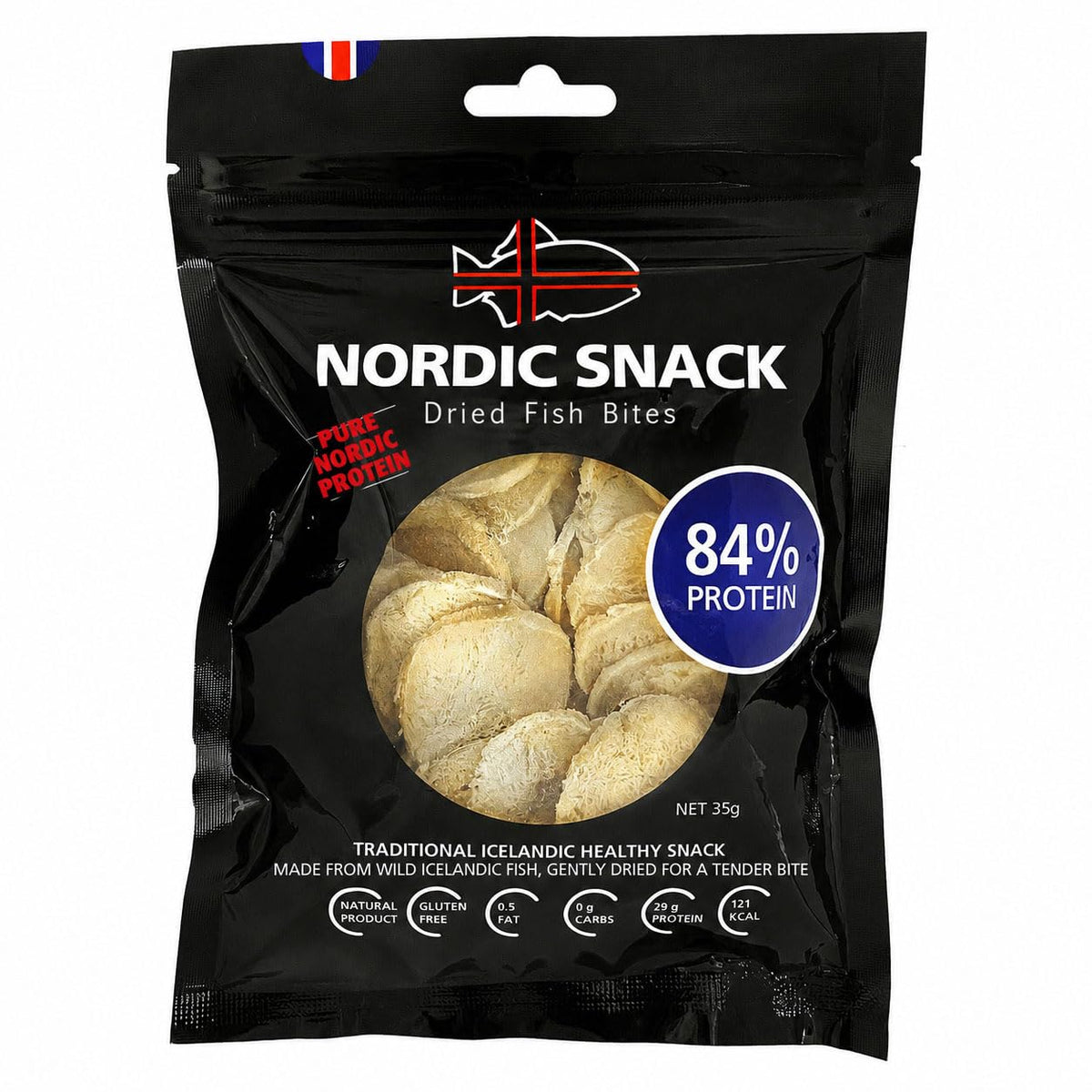 Nordic Catch Dried Cod Bites (Hardfiskur) Fish Jerky High Protein
