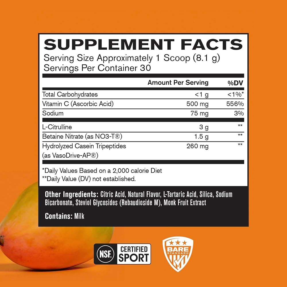 BARE PERFORMANCE NUTRITION EndoPump Pre-Workout Muscle Pump - 30 Servings - image 2