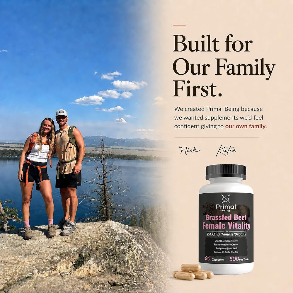 Primal Being Grassfed Beef Female Vitality Supplement - 90 Capsules - image 3