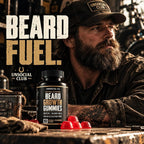 Unsocial Pomade Beard Growth Gummies with Biotin - 90 Gummies - image 4